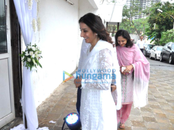 Prayer meet of Raveena Tandon's father-in-law Kundan Thadani