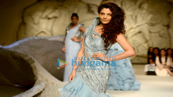 Saiyami Kher walks the ramp for Gaurav Gupta at the Couture week