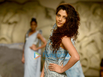 Saiyami Kher walks the ramp for Gaurav Gupta at the Couture week