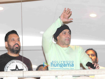 Salman Khan waves and greets his admirers on Eid in Mumbai