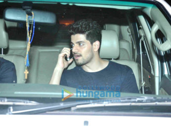 Sooraj Pancholi snapped post dinner at Olive
