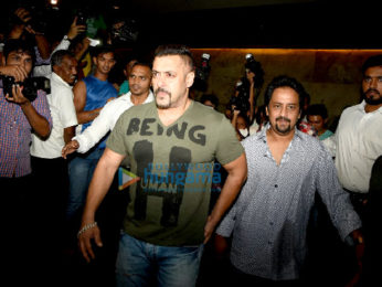 Salman Khan & family snapped at 'Sultan' screening at Lightbox
