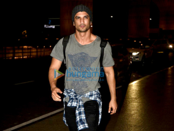 Sushant Singh Rajput & Kriti Sanon depart for Mauritius