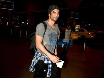 Sushant Singh Rajput & Kriti Sanon depart for Mauritius