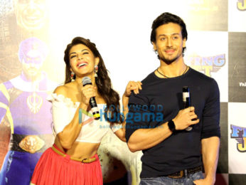 Jacqueline Fernandez & Tiger Shroff at the trailer launch of 'A Flying Jatt'