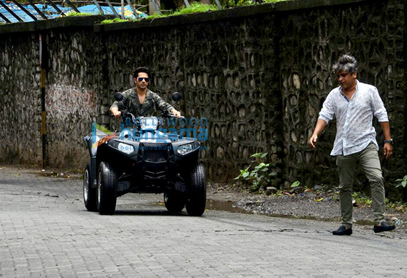 varun dhawan arrives in style on his atv bike for dishoom song launch 3