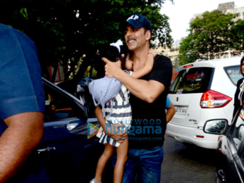 Akshay Kumar, Twinkle Khanna & daughter Nitara snapped post movie at PVR, Juhu