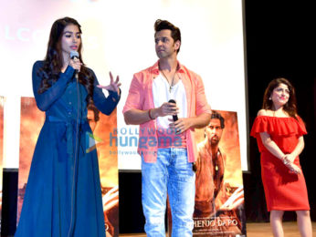 Cast of the film 'Mohenjo Daro' promote their film at Gargi College, New Delhi