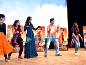 Cast of the film 'Mohenjo Daro' promote their film at Gargi College, New Delhi