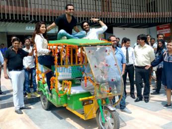 Cast of the film launch the track 'Happy Oye' from the film 'Happy Bhag Jayegi'