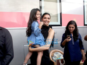 Deepika Padukone meets a fan while shooting at Mehboob Studio