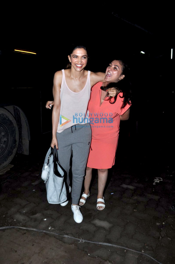 Deepika Padukone snapped post an ad shoot at Mehboob Studio