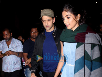 Hrithik Roshan & Pooja Hegde return from Delhi promotions of 'Mohenjo Daro'