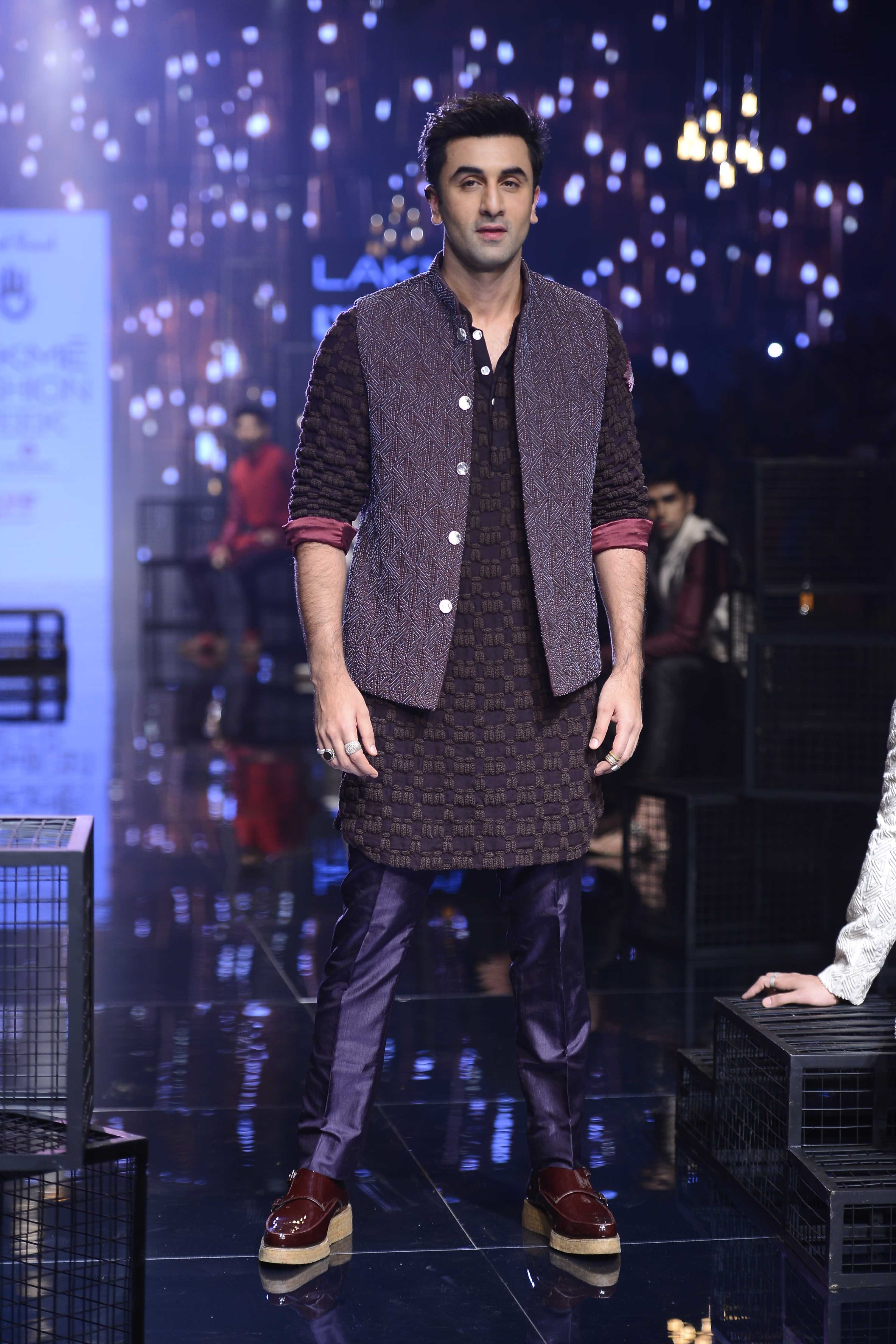 Ranbir Kapoor walks for Kunal Rawal at Lakme Fashion Week 2016