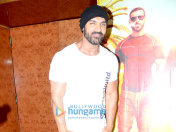 John Abraham visits Gaiety Galaxy theatre to promote his film 'Dishoom'