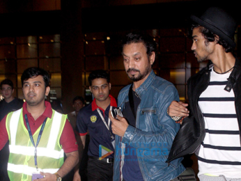 Karan Singh Grove, Bipasha Basu & Irrfan Khan snapped at the international airport