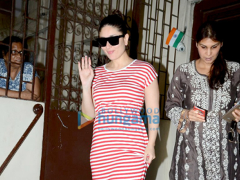 Kareena Kapoor Khan snapped post dubbing at a studio in Bandra