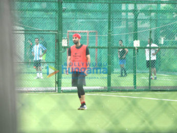 Ranbir Kapoor snapped practicing his football moves