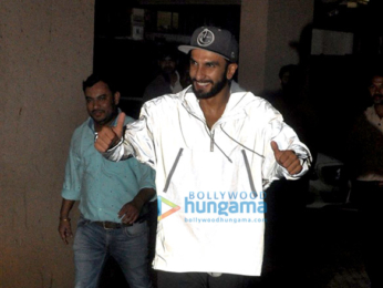 Ranveer Singh snapped wearing an anti-paparazzi jacket