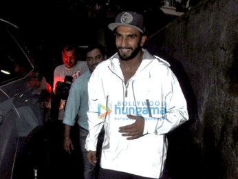 Ranveer Singh snapped wearing an anti-paparazzi jacket