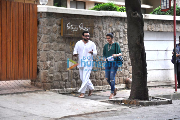 saif snapped as he takes a walk around his home 2