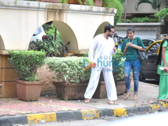 Saif Ali Khan snapped as he takes a walk around his home