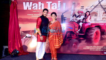 Shreyas Talpade & Manjari Fadnis at the poster launch of ‘Wah Taj’