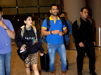 Sushant Singh Rajput & Mahendra Singh Dhoni snapped at the domestic airport