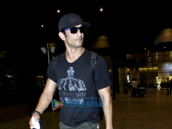 Sushant Singh Rajput & Kriti Sanon snapped returning after shooting for 'Raabta' in the Maldives