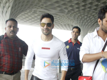 Varun Dhawan & Alia Bhatt depart to shoot for 'Badrinath Ki Dulhania' in Gujarat