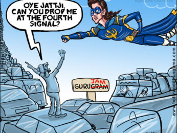 Bollywood Toons: Flying Jatt in Gurgaon! Bollywood Toons: Flying Jatt in Gurgaon!