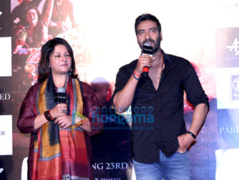 Ajay Devgan and Surveen Chawla grace the media meet for the film 'Parched'