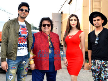 Daisy Shah, Bappi Lahiri snapped on the sets of Ramratan