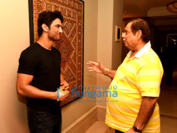 David Dhawan drops in to meet Sushant SIngh Rajput during 'M.S. Dhoni - The Untold Story' promotions
