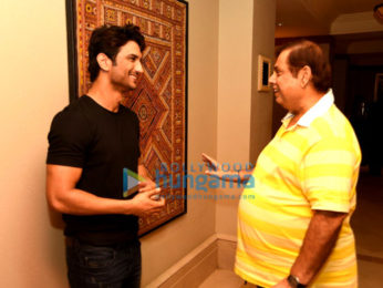 David Dhawan drops in to meet Sushant SIngh Rajput during 'M.S. Dhoni - The Untold Story' promotions