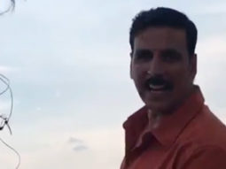 Watch: Akshay Kumar’s kite flying session near the river Ganga