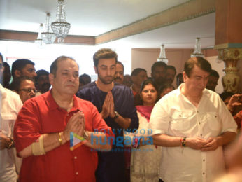 Ranbir Kapoor, Randhir Kapoor & Rajiv Kapoor celebrate Ganesh Chaturthi at RK Studio