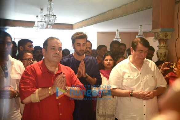 Ranbir Kapoor, Randhir Kapoor & Rajiv Kapoor celebrate Ganesh Chaturthi at RK Studio Ranbir Kapoor, Randhir Kapoor & Rajiv Kapoor celebrate Ganesh Chaturthi at RK Studio