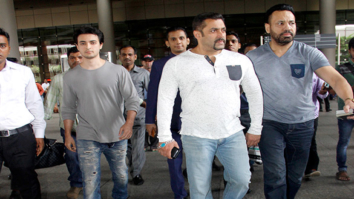 Salman Khan, Arbaaz Khan and Aayush Sharma arrive back in Mumbai