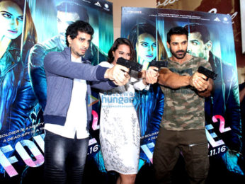 John Abraham & Sonakshi Sinha at the trailer launch of 'Force 2'