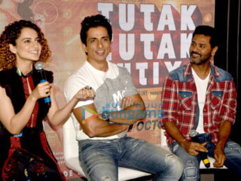 Kangna Ranaut, Sonu Sood & Prabhu Deva at the music launch of 'Tutak Tutak Tutiya'