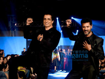 Prabhu Dheva & Sonu Sood walk the ramp for Rajat Tangri
