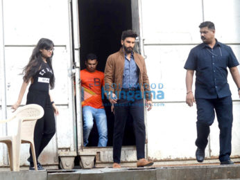 Ranveer Singh snapped on the sets of an ad shoot