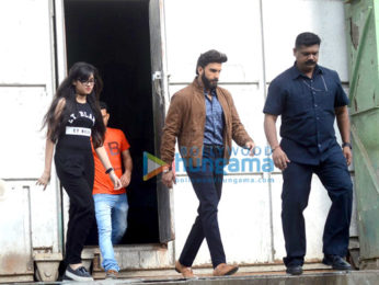 Ranveer Singh snapped on the sets of an ad shoot