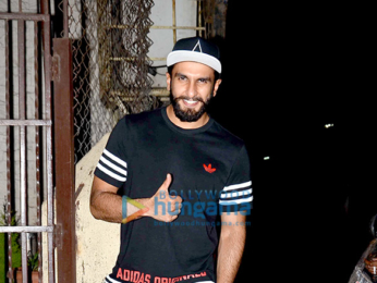 Ranveer Singh snapped post dubbing at a studio in Bandra