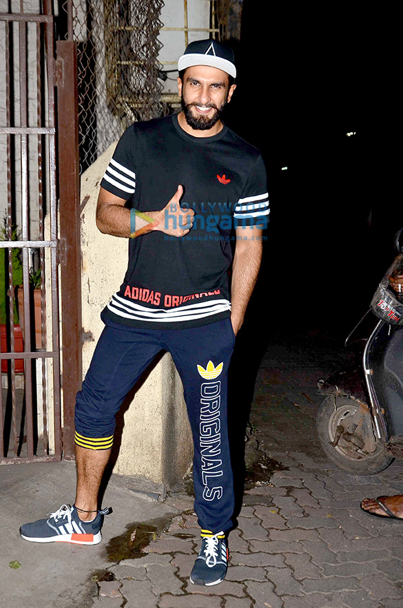 Ranveer Singh snapped post dubbing at a studio in Bandra