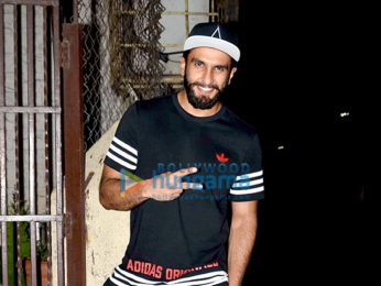 Ranveer Singh snapped post dubbing at a studio in Bandra
