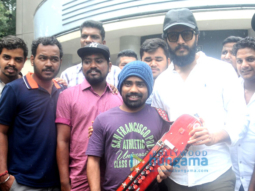 Riteish Deshmukh visits a screening to interact with a ‘Banjo’ artist at Chitra theatre, Mumbai