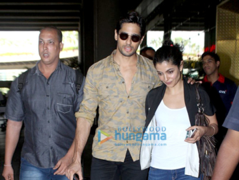 Sidharth Malhotra & Katrina Kaif return from Delhi promotions of 'Baar Baar Dekho'