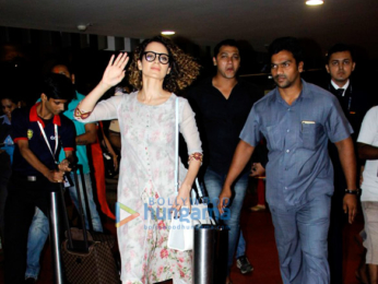 Sushant Singh Rajput & Kangna Ranaut snapped at the domestic airport